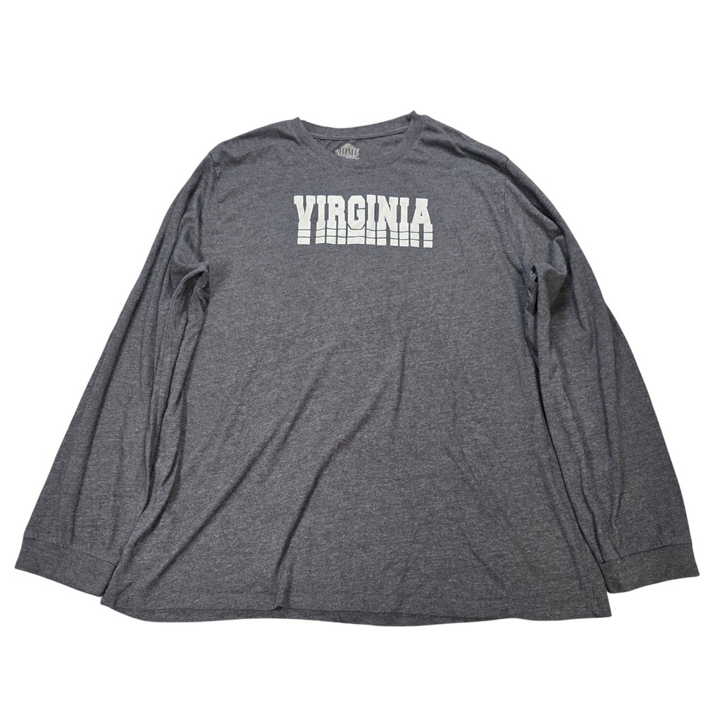Home Free Virginia USA T-Shirt Men's Size 2XL Charcoal Gray Long Sleeve Graphic‎
